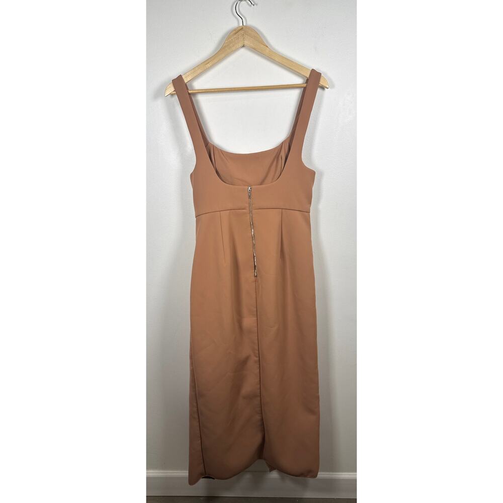 Acler Habana Scuba Sculpture Midi Dress in Clay, Size 8 - Picture 7 of 8